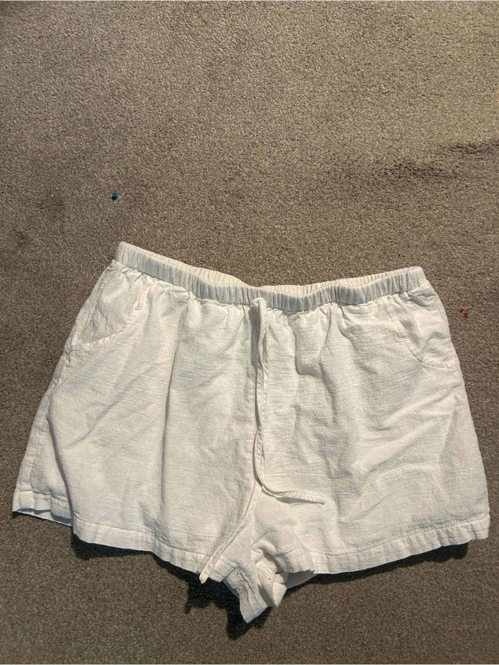 SHEIN White Drawstring Athletic Shorts